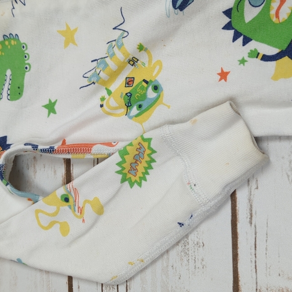 Hanna Andersson White Space Jammies 90cm 3T - Picture 3 of 8